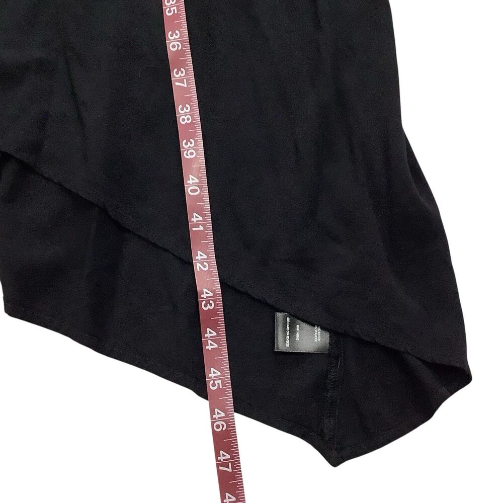 Torrid Button Up Black Dress Women 2 2X V Neck Short Sleeve Dark Academia Goth - Picture 11 of 13